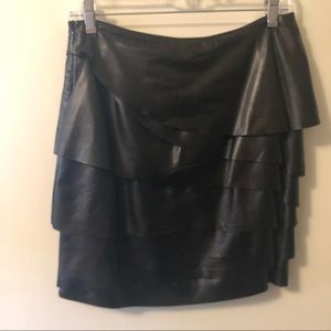 Ralph Lauren Black- Leather Skirt